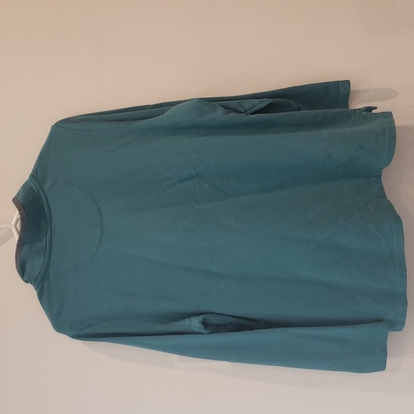 LL Bean Sweat Top Men's XL Green Button Down 3/4 Long Sleeves 100% Cotton - Picture 5 of 11